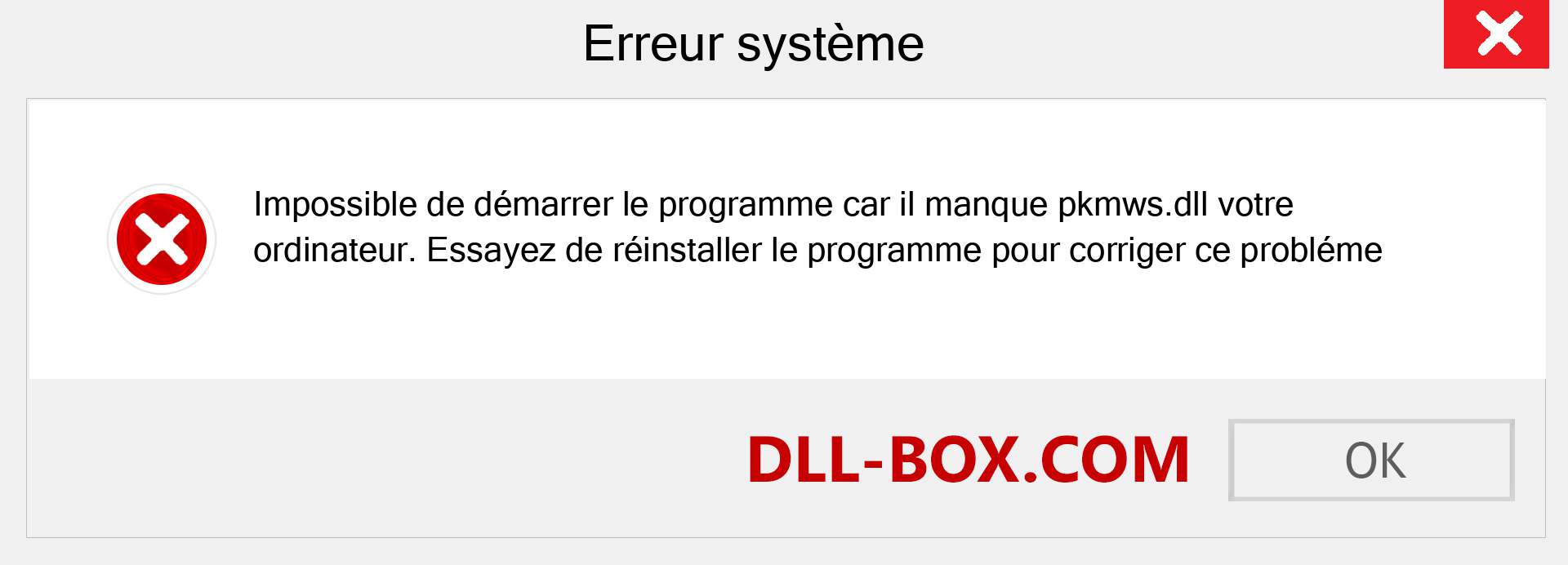 Le fichier pkmws.dll est manquant ?. Télécharger pour Windows 7, 8, 10 - Correction de l'erreur manquante pkmws dll sur Windows, photos, images